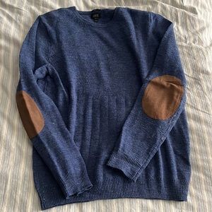 J.Crew Suede Elbow Patch Merino Wool Sweater Slim